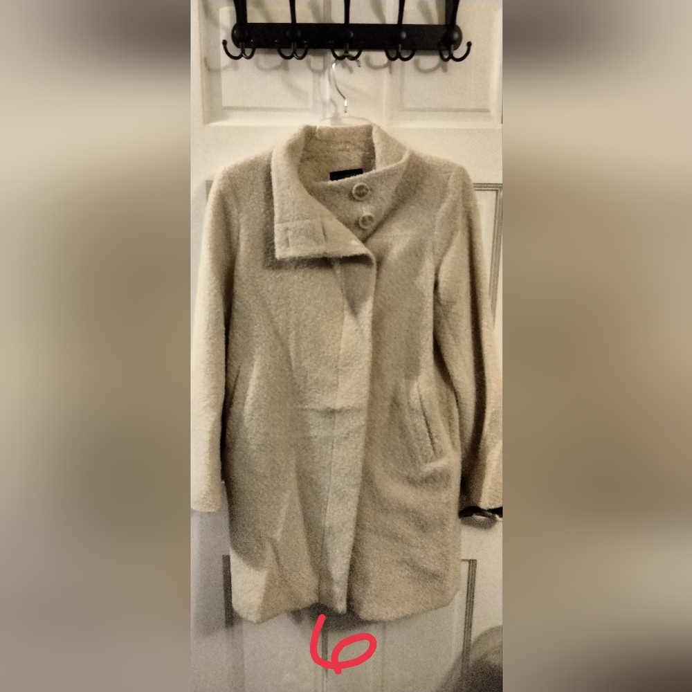 Sofia Cashmere Beige Pea Coat